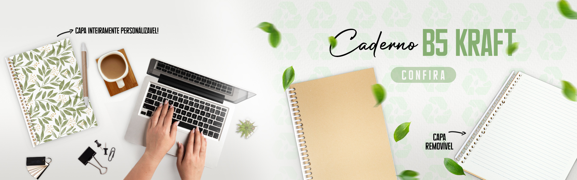 Caderno B5 ecologico
